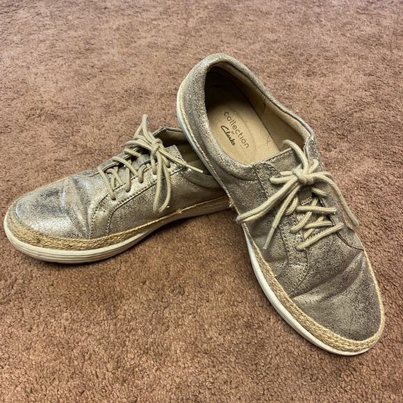 Clarks Ultimate Comfort Collection Women's 7.5 Metallic Sneaker - Picture 6 of 8